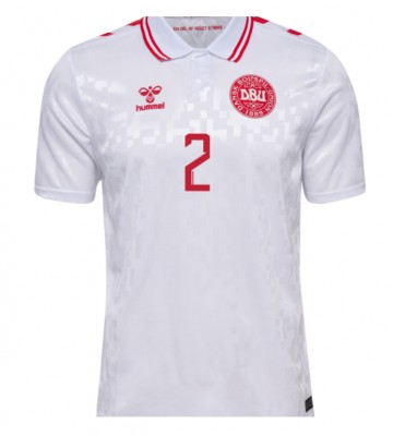 Danmark Joachim Andersen #2 Udebanetrøje EM 2024 Kortærmet